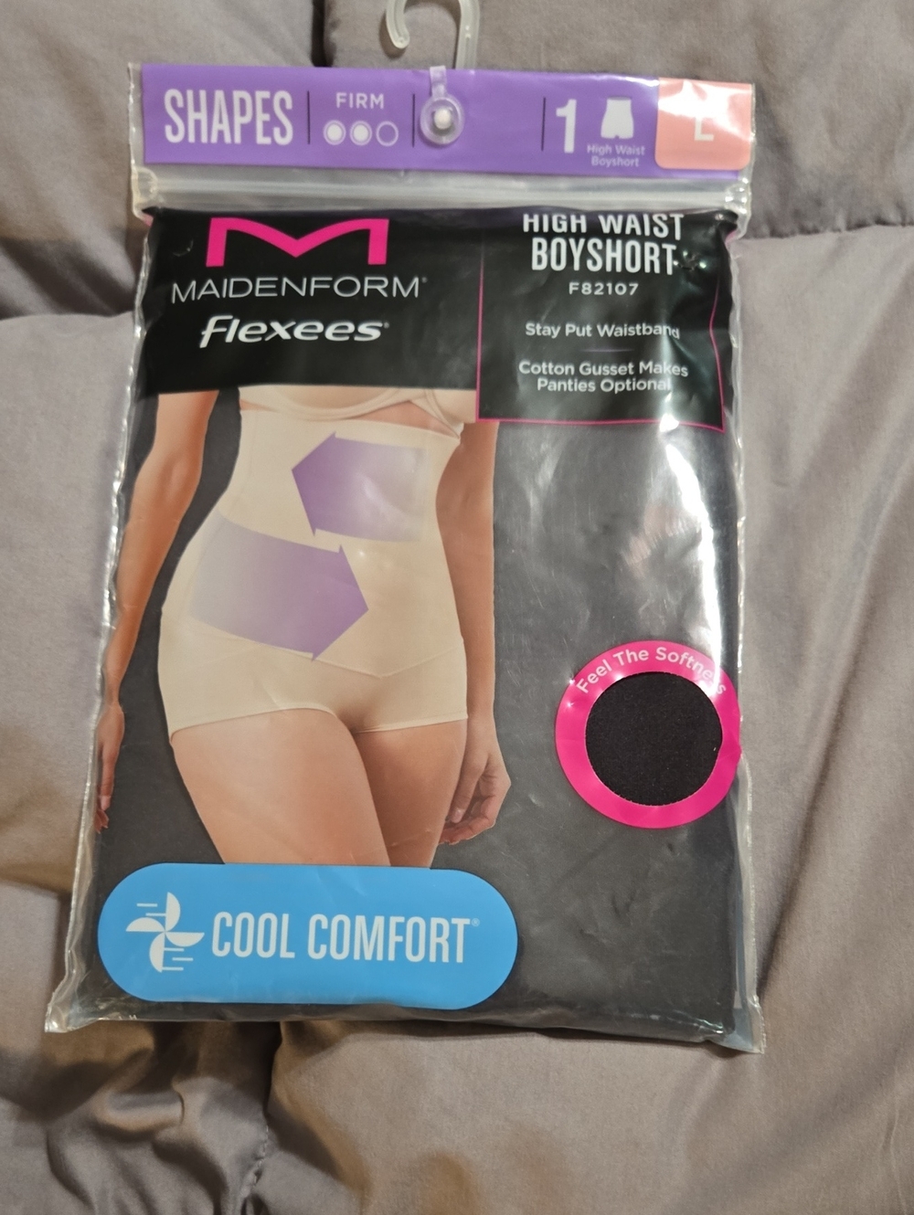 NWOT Maidenform Flexees High Waist Boyshorts - Black Packaging
